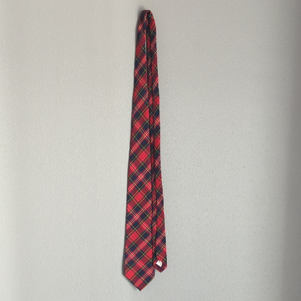 Vintage Plaid Pendleton Men's Tie 100% Virgin Wool